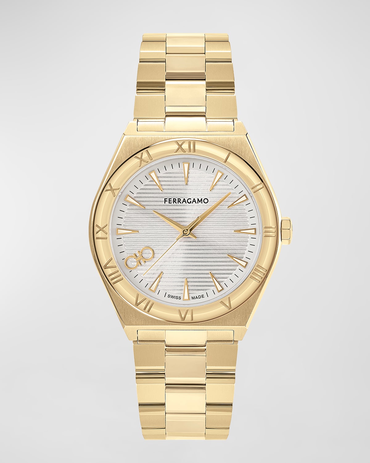 Ferragamo Men's Vega Upper East Ip Yellow Gold Stainless Steel Bracelet Watch/40mm In Ip Yellow Gold