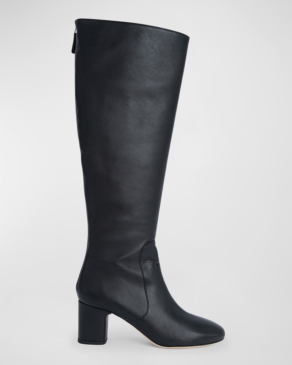 By Far Miller Leather Knee Boots In Black
