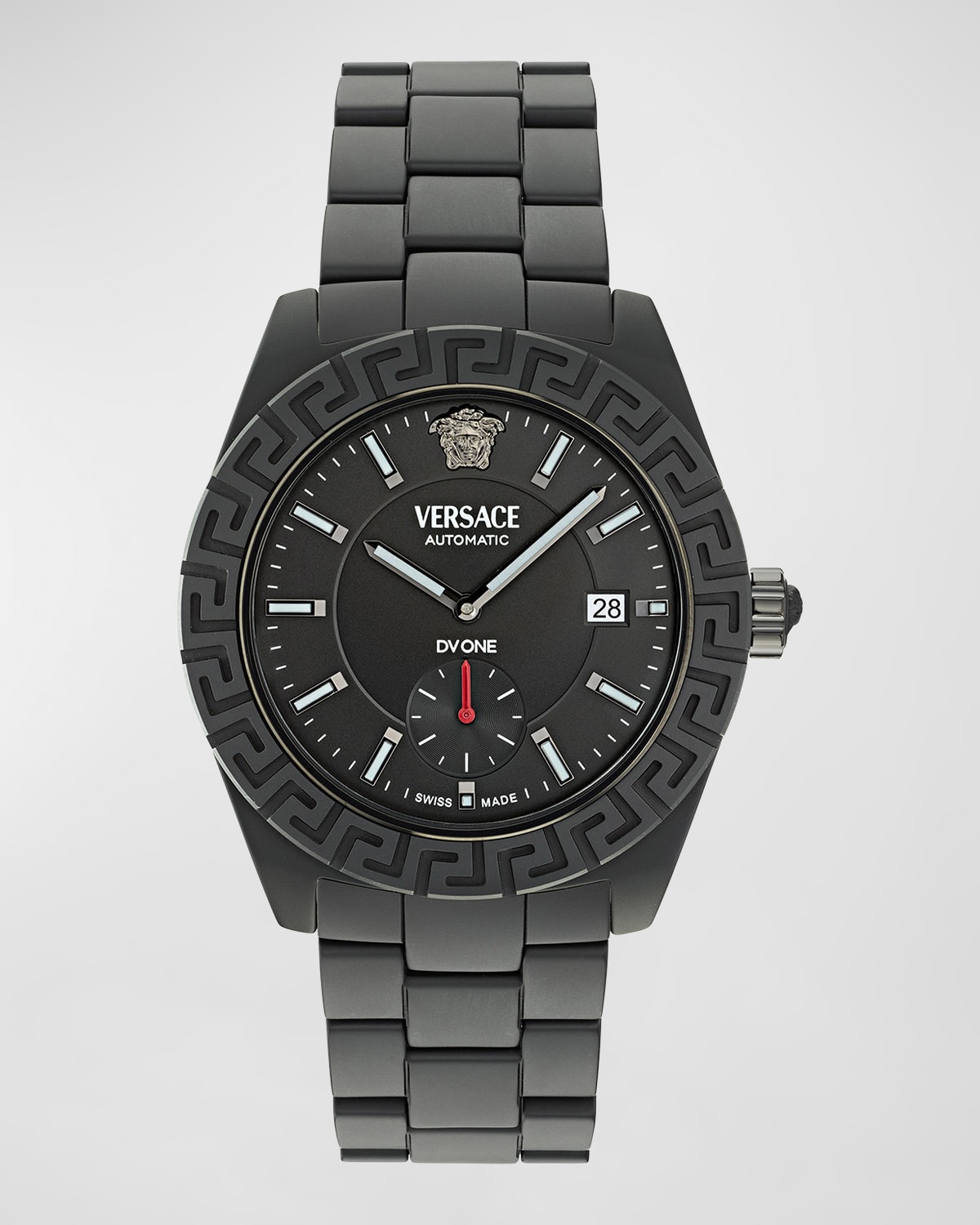 Shop Versace Men's Dv One Automatic Black Ceramic Bracelet Watch, 43mm
