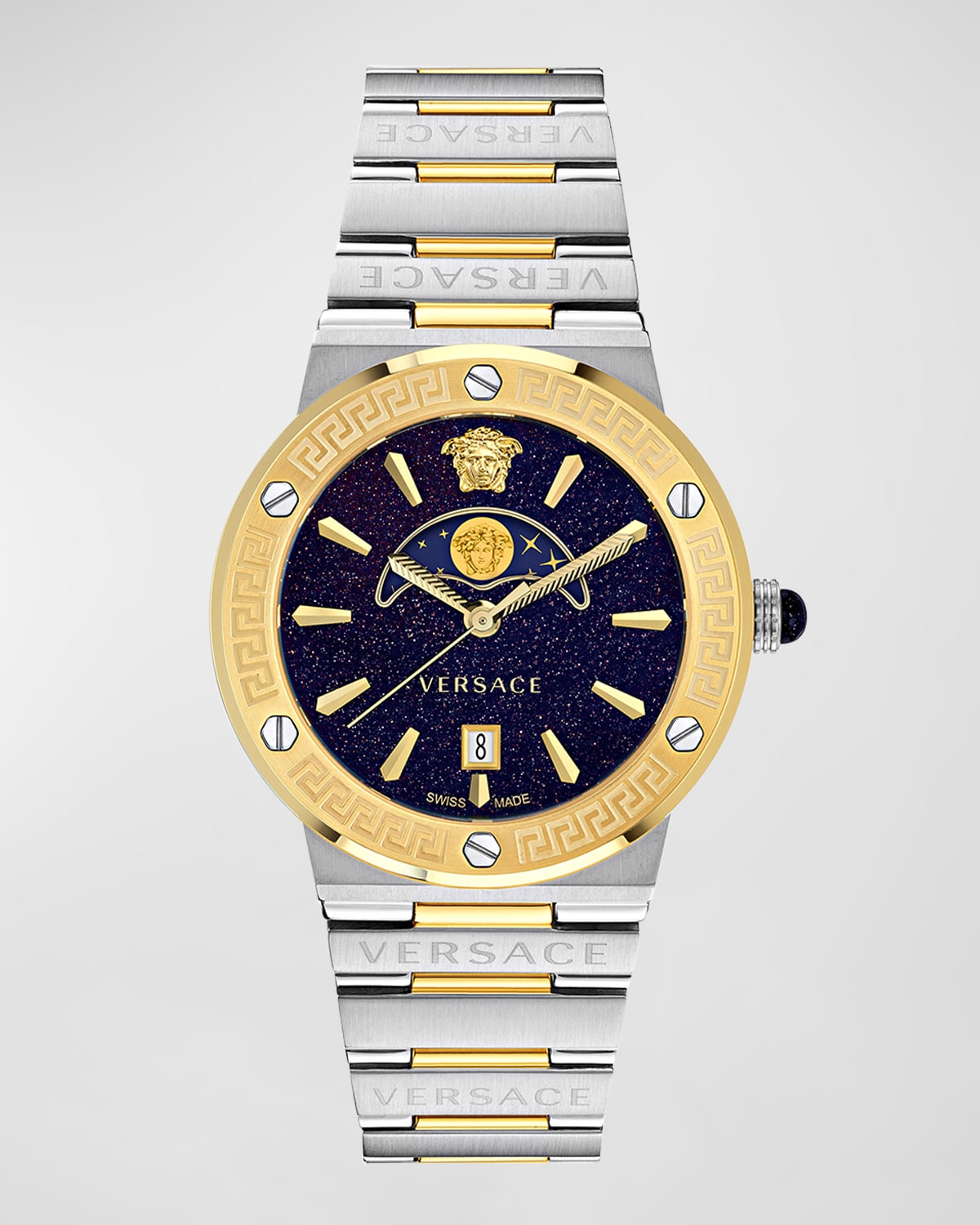 Versace 38mm Greca Two-tone Bracelet Watch In Two Tone