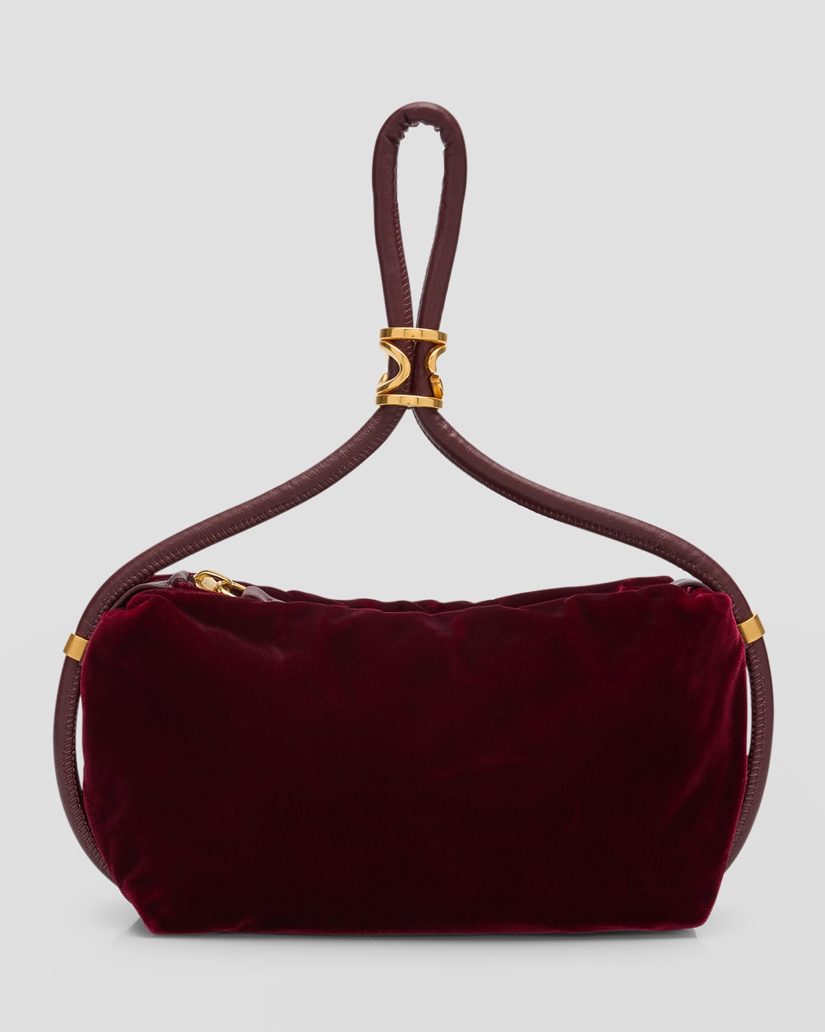 Velvet Pouch Top-Handle Bag