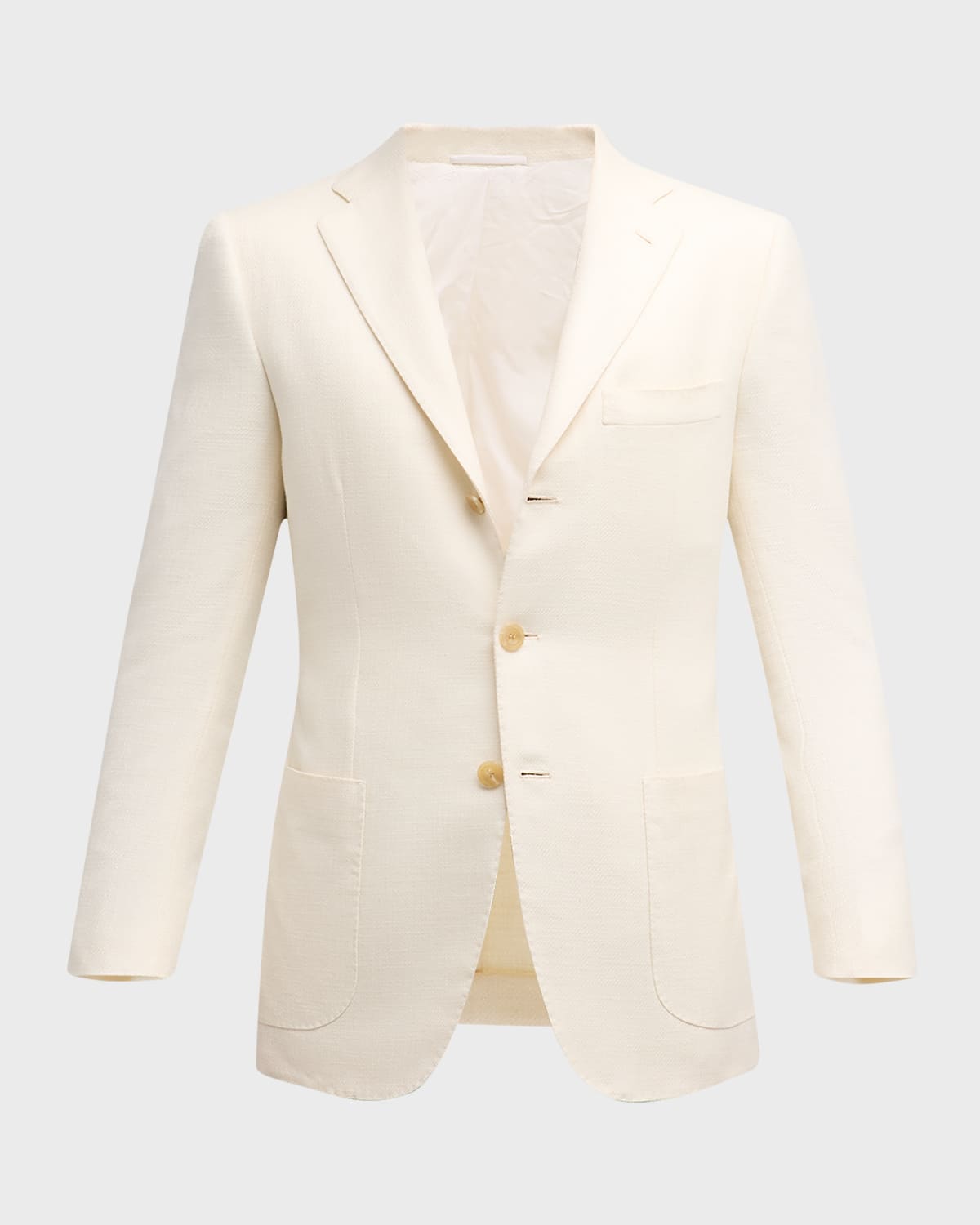 Men's Silk-Cotton Twill Blazer