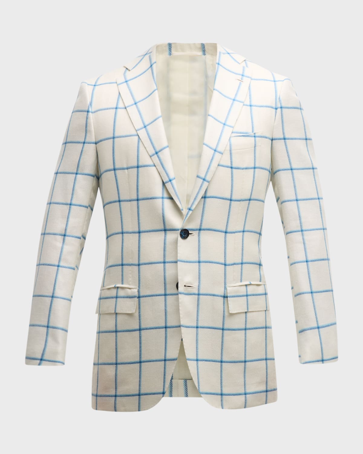 Men's Windowpane Cashmere-Blend Sport Coat