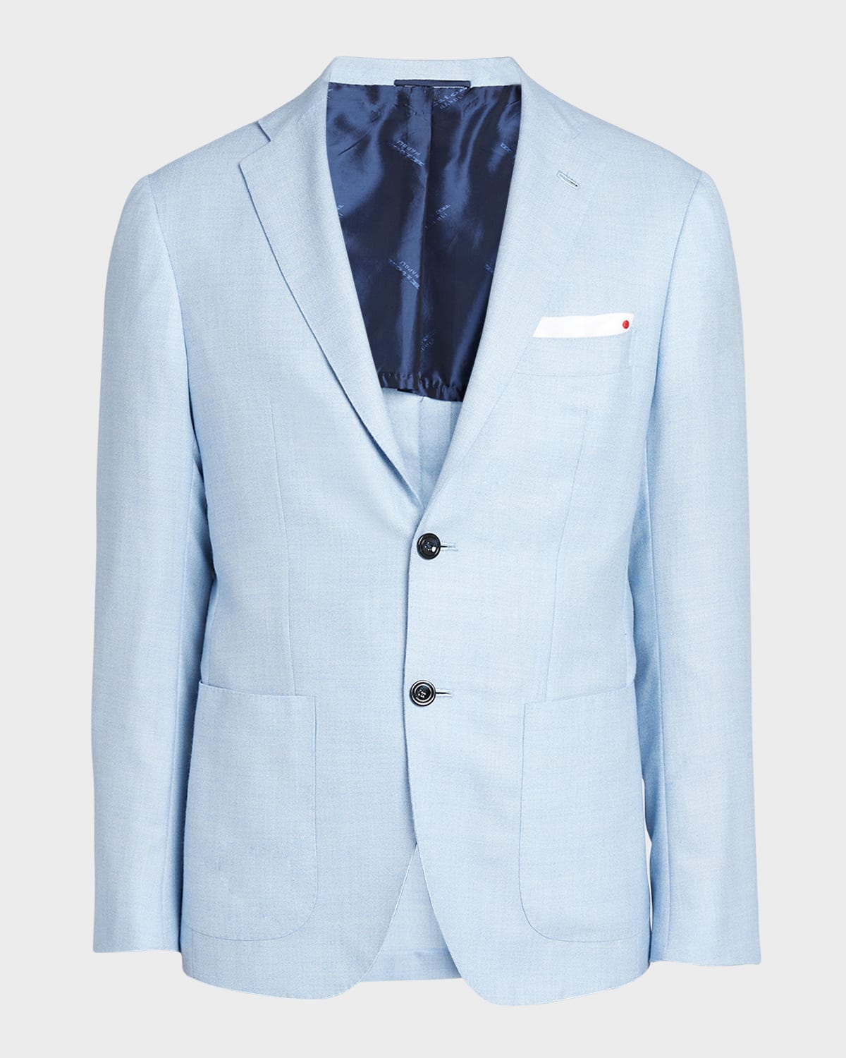 Shop Kiton Men's Solid Cashmere Sport Coat In Blue