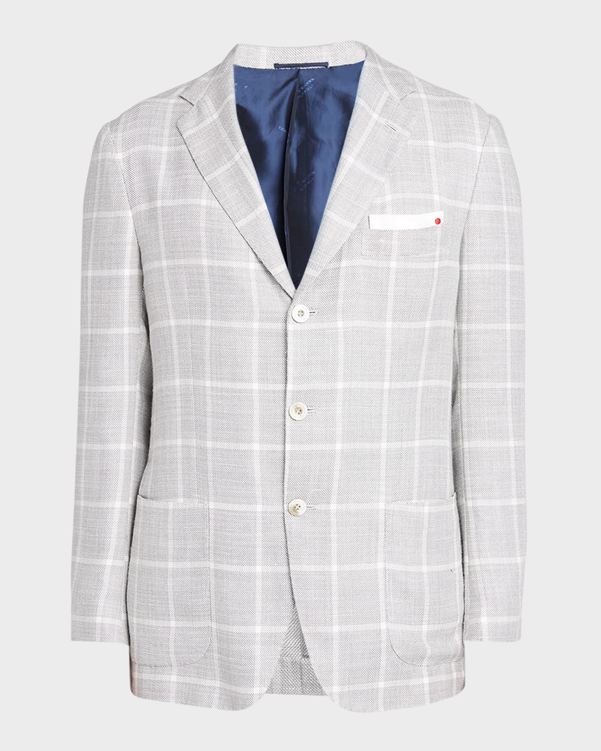 Men's Windowpane Silk-Cashmere Sport Coat