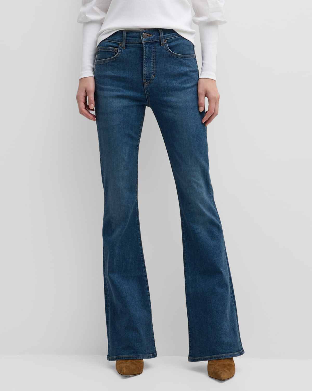 Veronica Beard Jeans Beverly High Rise Skinny Flare Jeans In Thriller