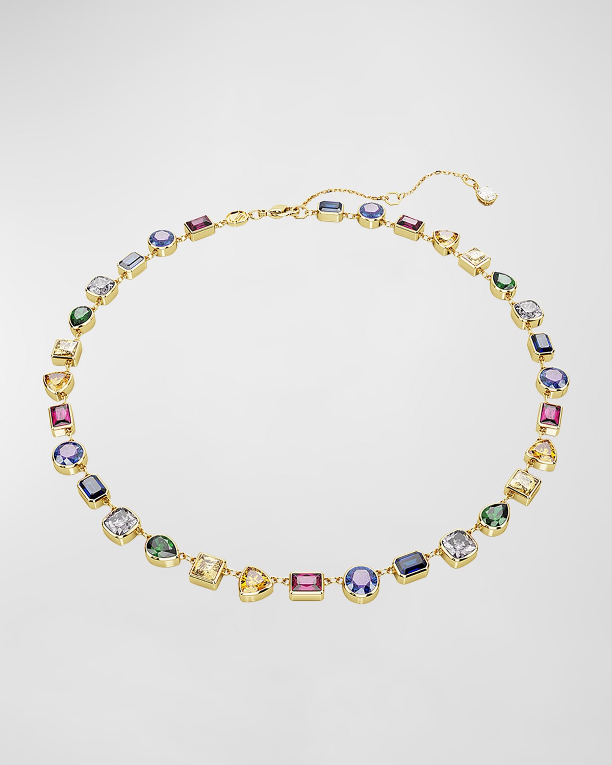 Stilla Gold-Tone Mix-Cut Multicolor Crystal Necklace