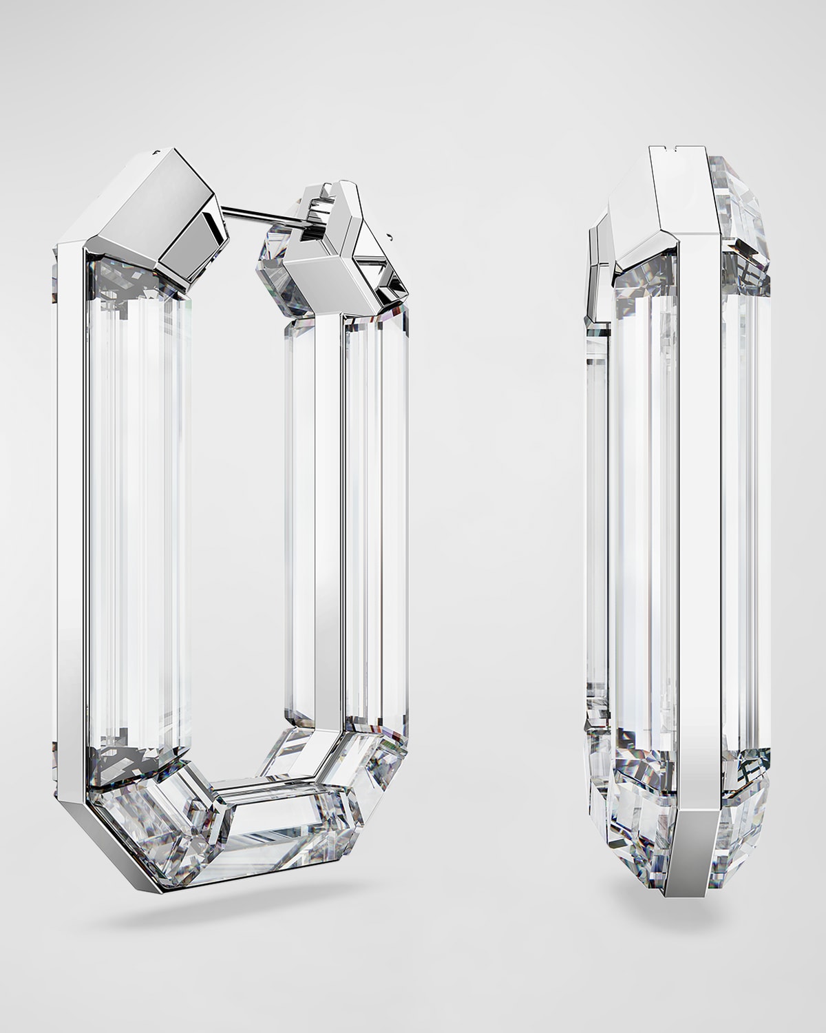 Swarovski Lucent Polished-finish Earrings In Crystal
