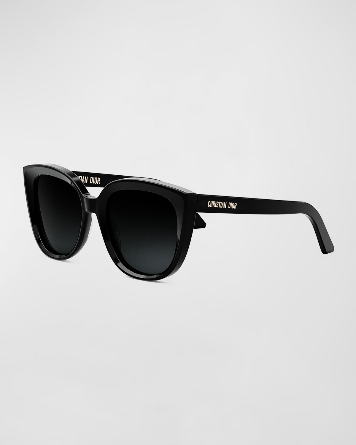 Dior 54mm Gradient Butterfly Sunglasses In Shiny Black Smok