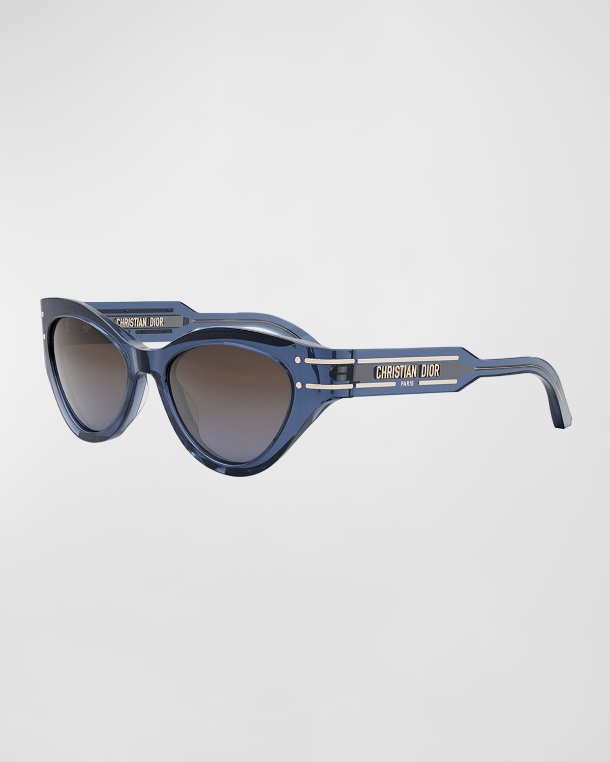 Dior Signature B7i Sunglasses In Shiny Blue Bordea