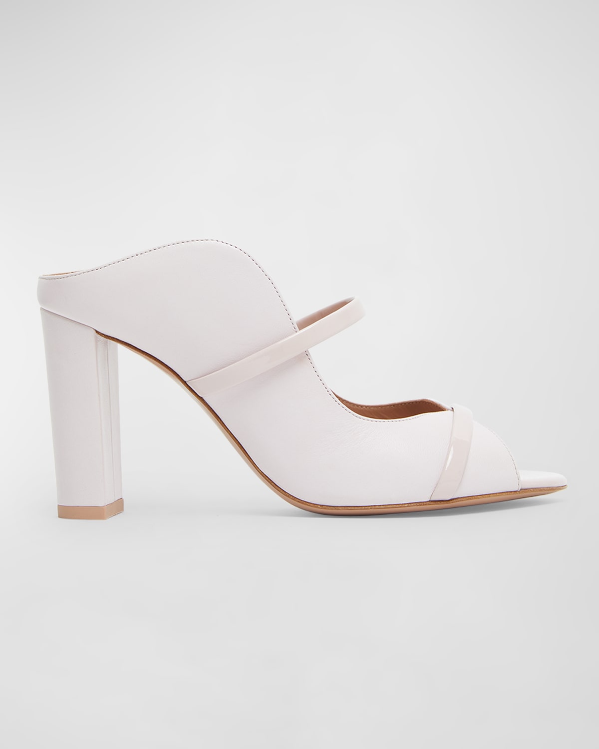 Norah Leather Two-Band Slide Sandals