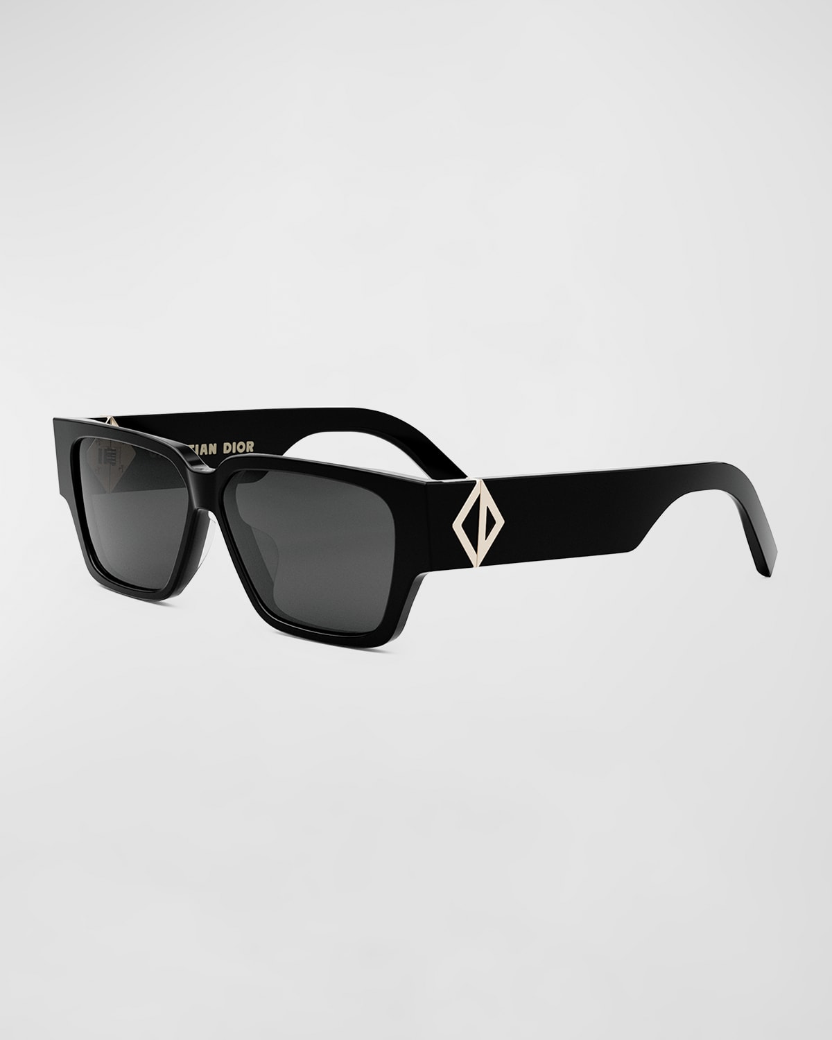 Dior Cd Diamond Logo S5i Geometric Sunglasses, 56mm In Shiny Black / Sm