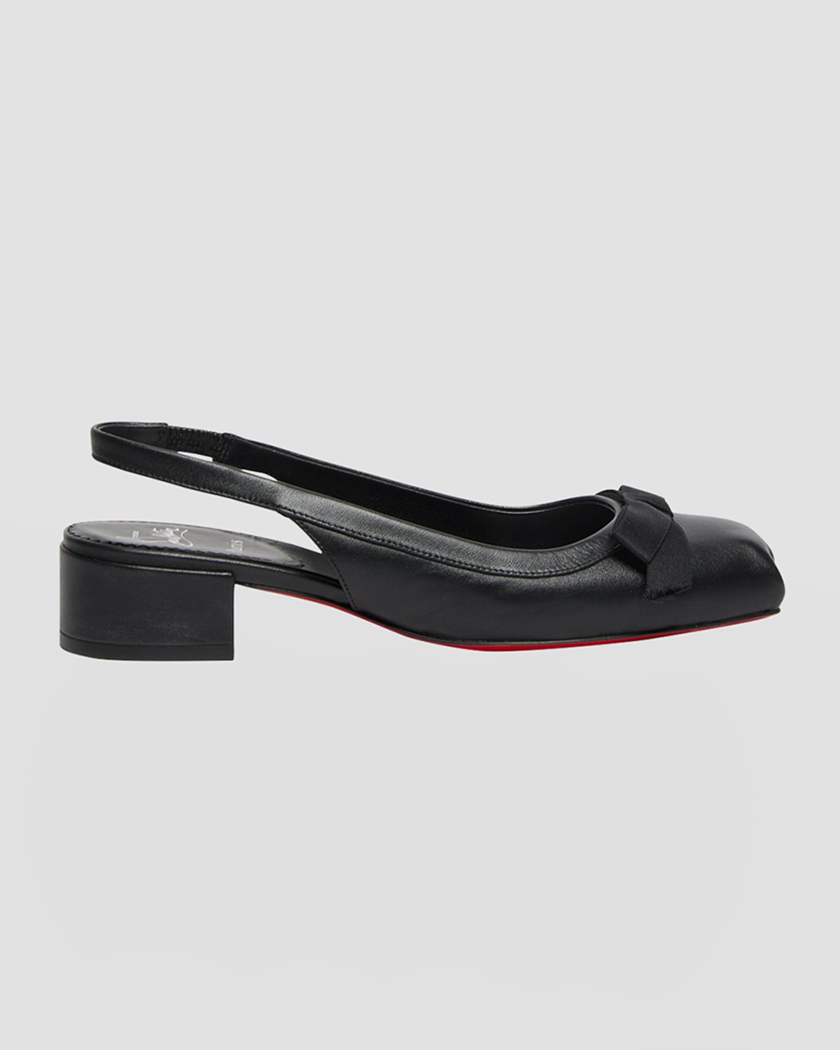 Shop Christian Louboutin Napa Ballerina Red Sole Slingback Pumps In Black