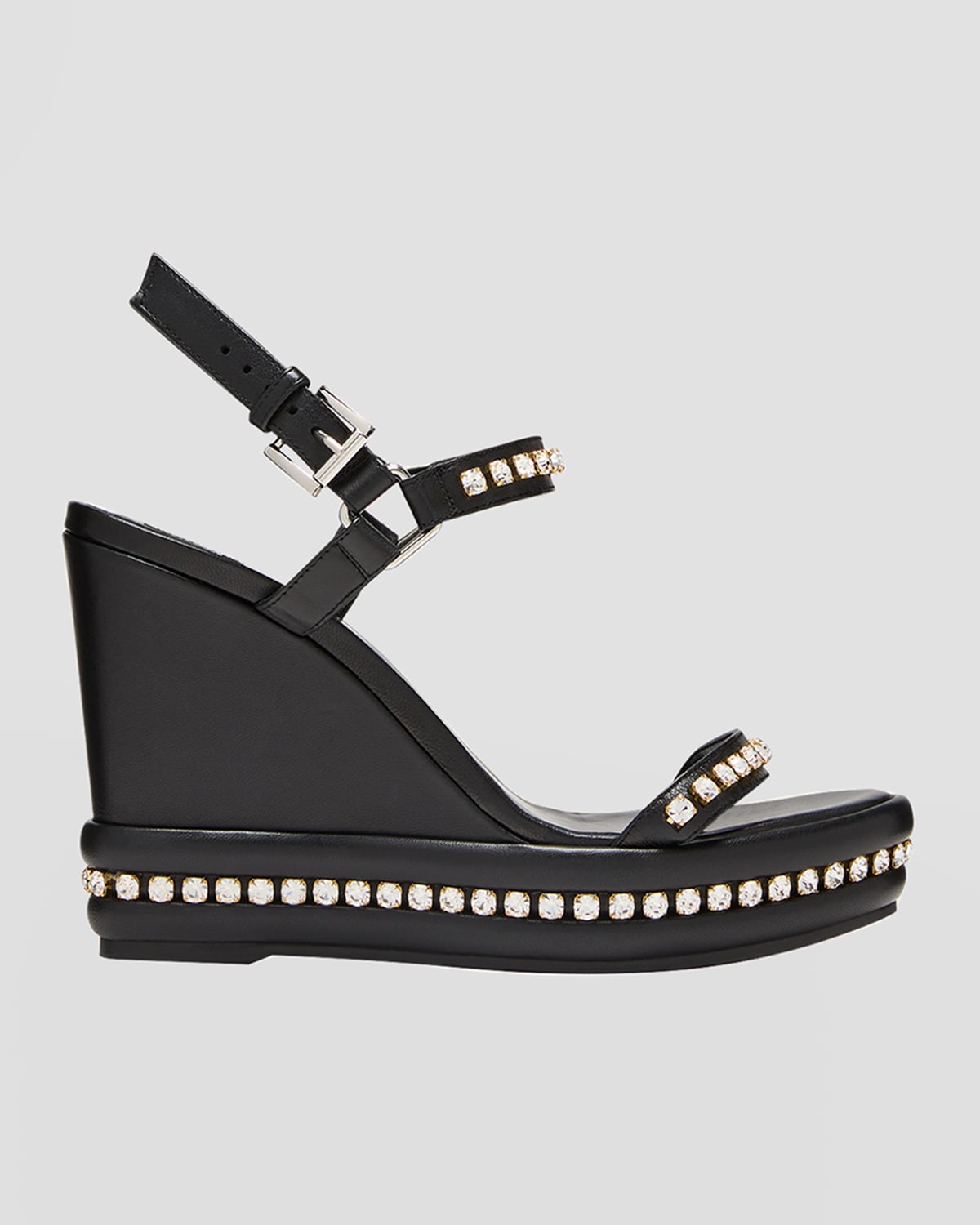 Christian louboutin wedges black store