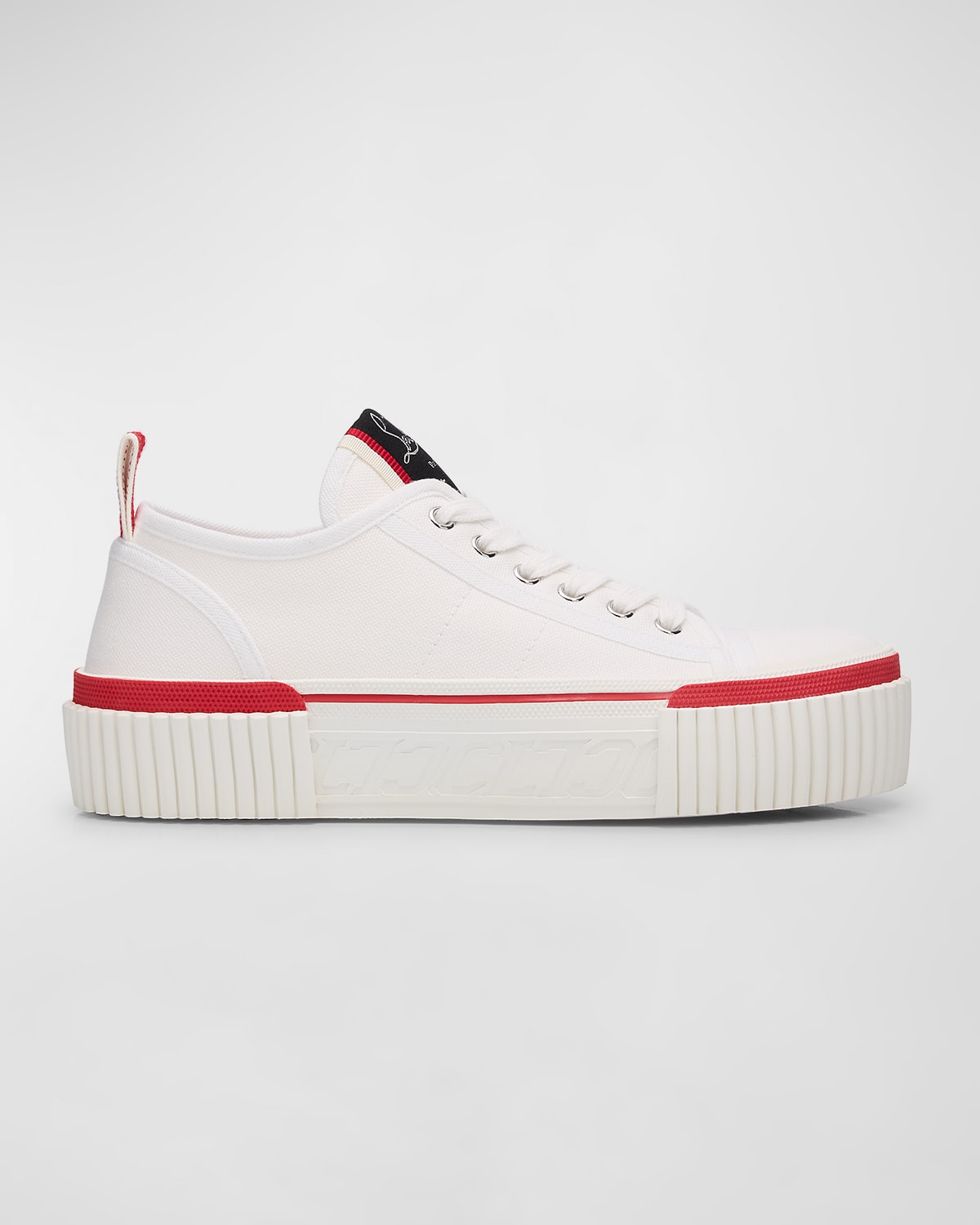 Shop Christian Louboutin Super Pedro Low-top Red Sole Sneakers In White