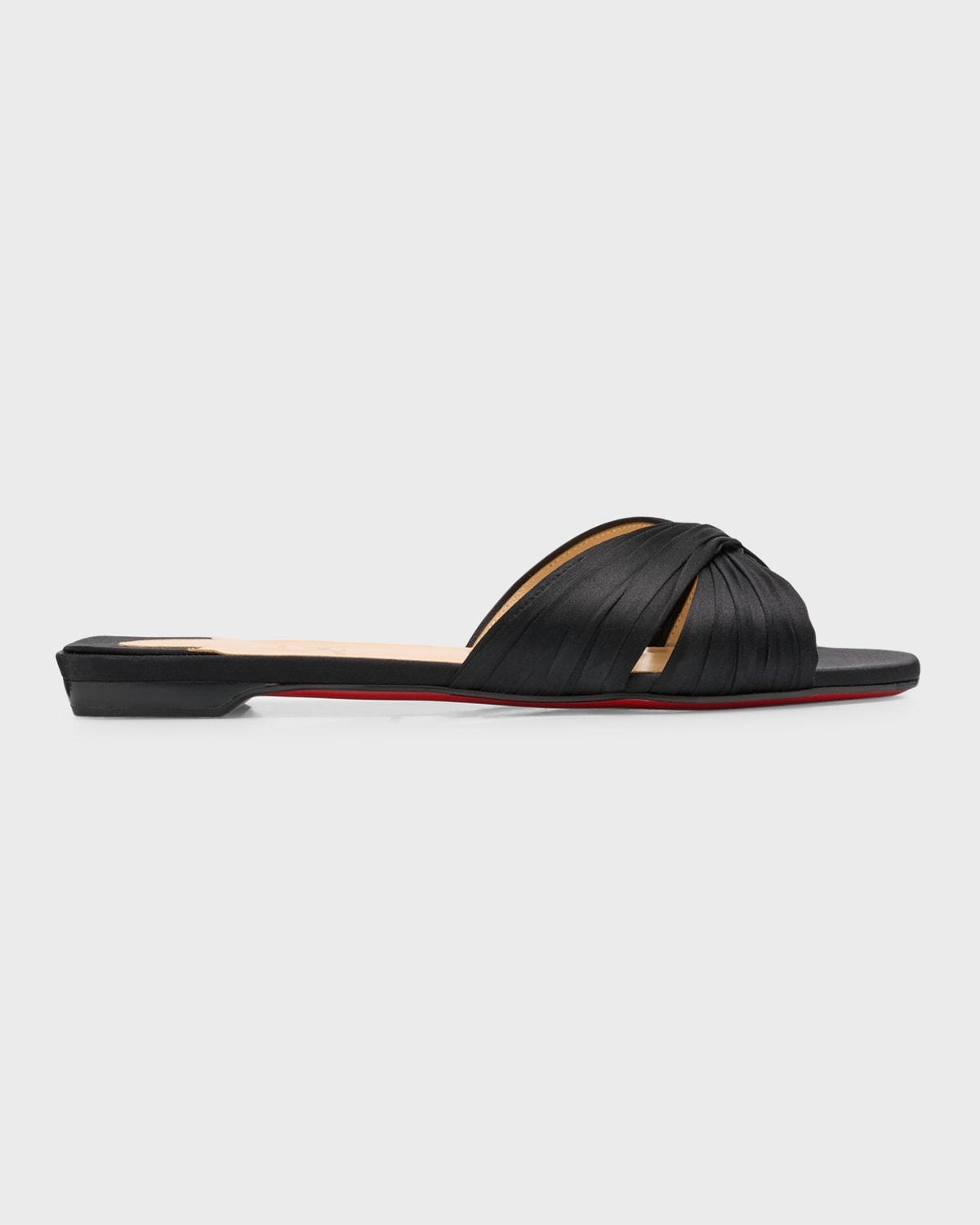 Shop Christian Louboutin Nicol Is Back Red Sole Slide Sandals In Black