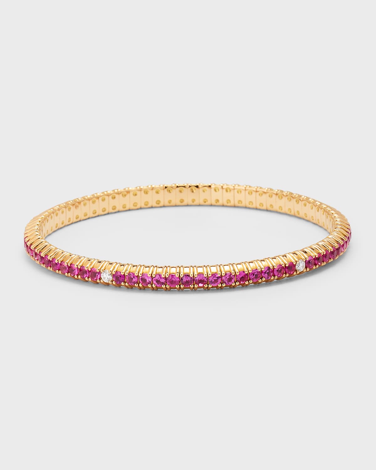 18K Rose Gold Bracelet with Diamonds and Rubies