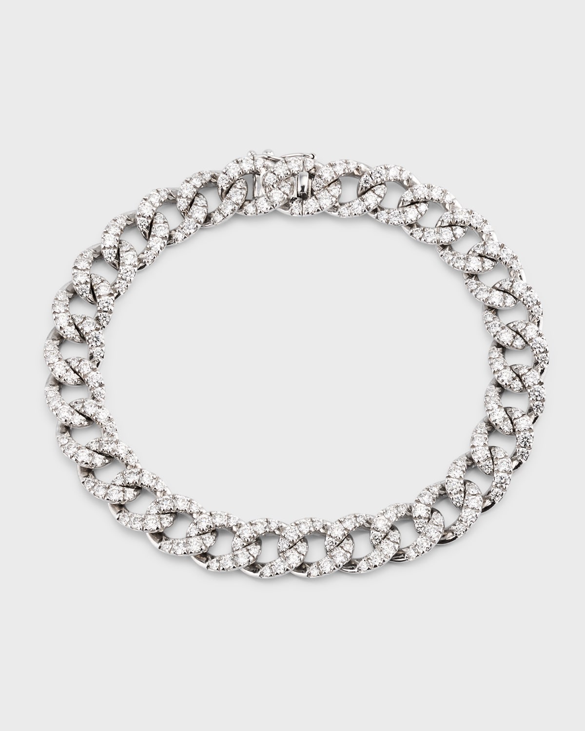 Zydo 18k White Gold Groumette Bracelet With Diamonds In Metallic