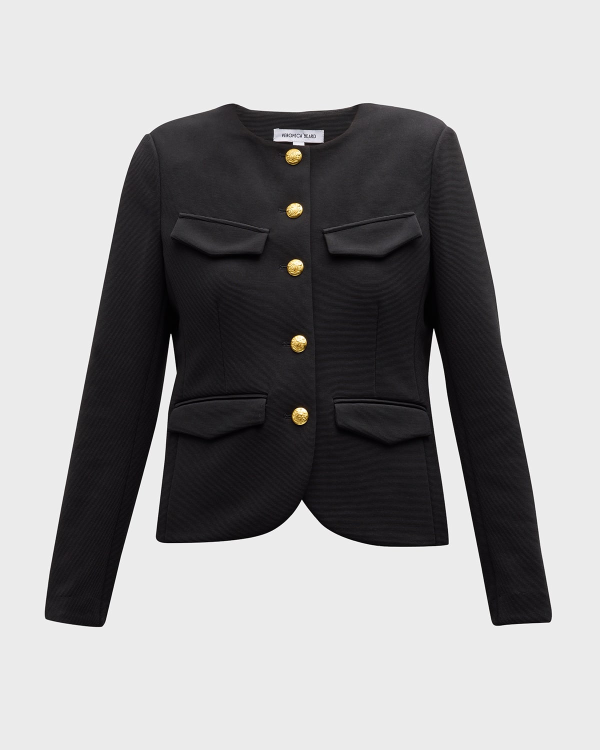 Shop Veronica Beard Kensington Tailored Knit Jacket In Black