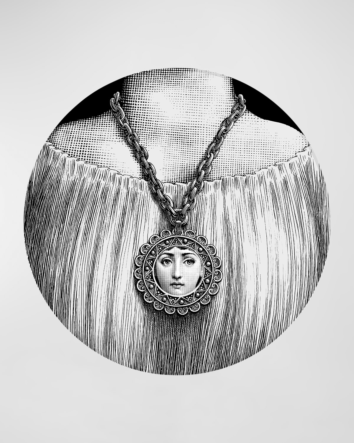 Fornasetti Tema E Variazioni N.206 Face In Pendant Plate