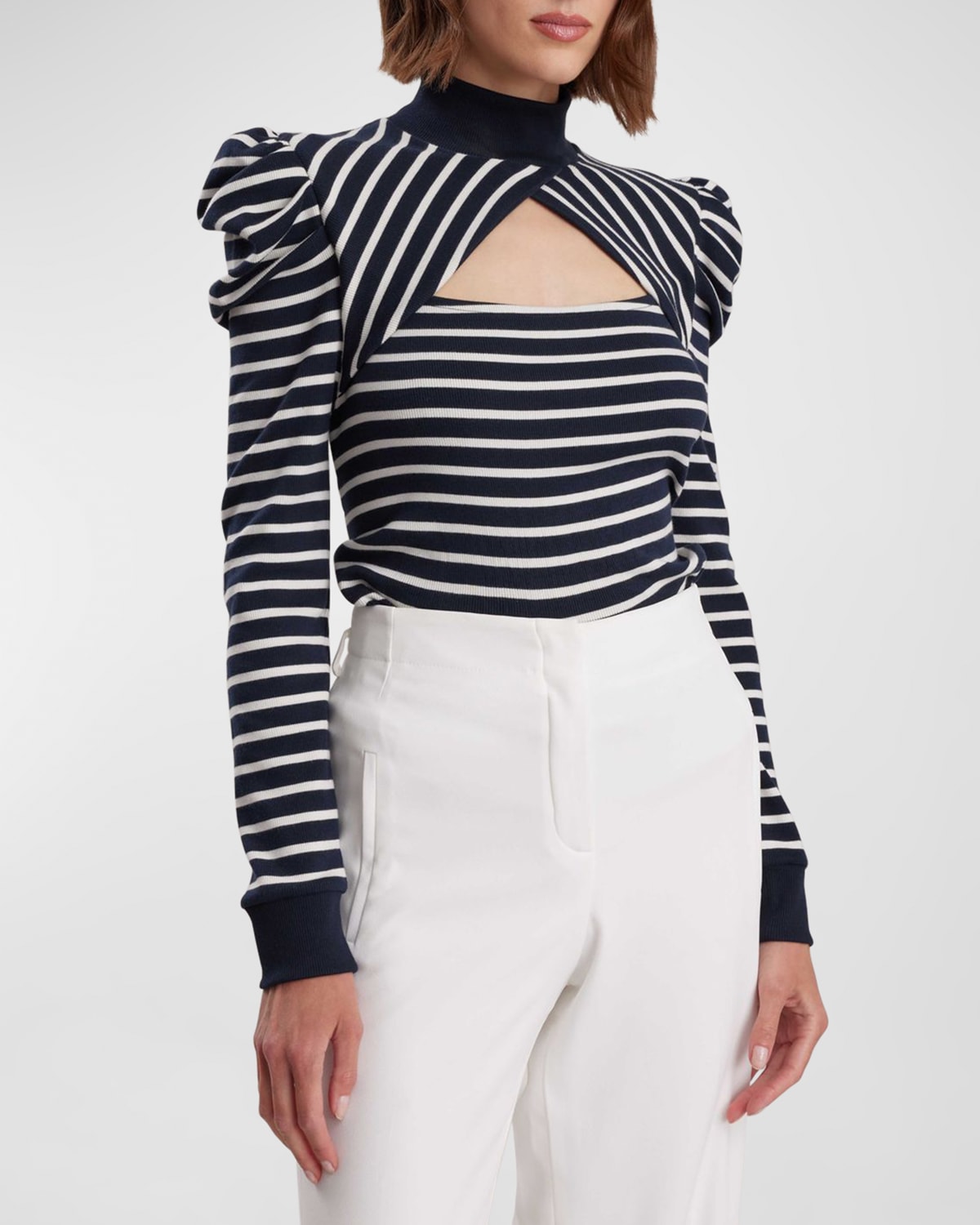 Claire Striped Cutout Pullover