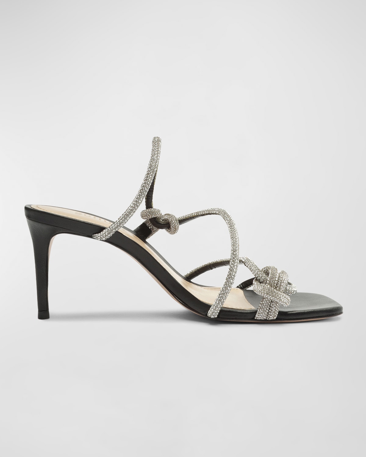 Schutz Women's Lauryn Strappy Embellished High Heel Sandals In Cristal