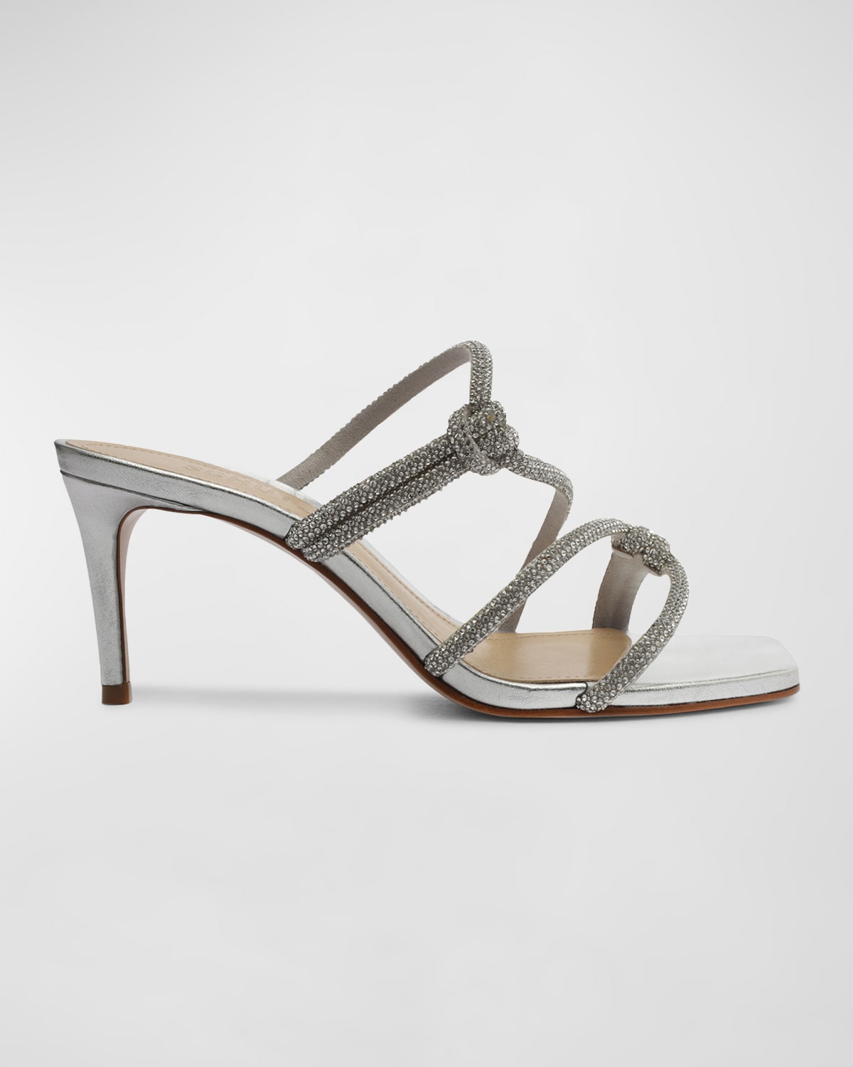 SCHUTZ LAURYN STRAPPY CRYSTAL MULE SANDALS