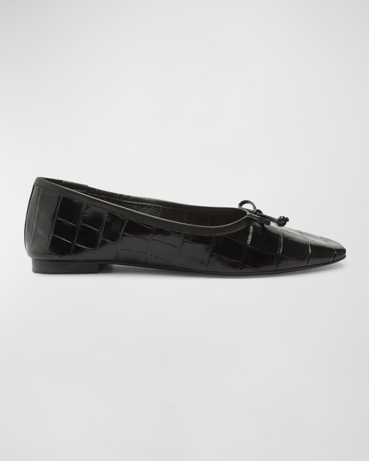 Schutz Women's Arissa Slip On Square Toe Flats In Black