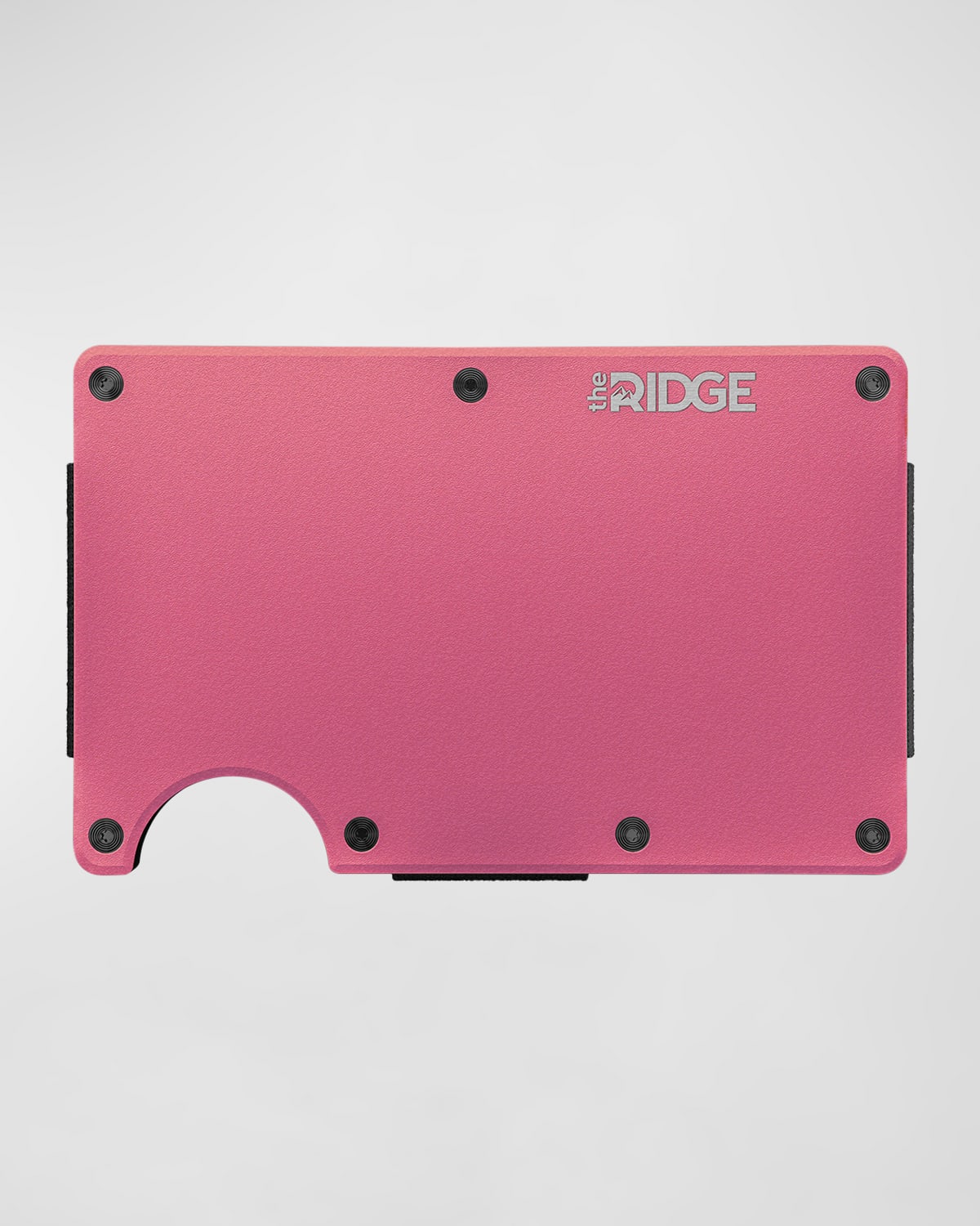 The Ridge Men's Matte Titanium Wallet With Cash Strap In Flamingo Pink