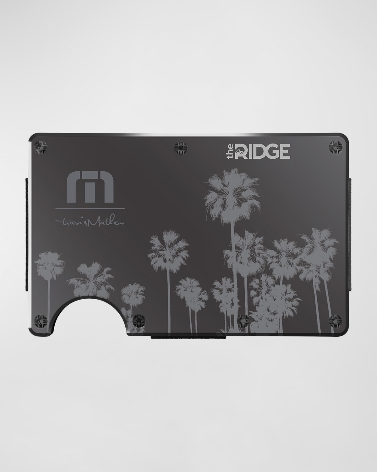 The Ridge X Travis Mathew Men's Aluminum Wallet With Cash Strap In Palm