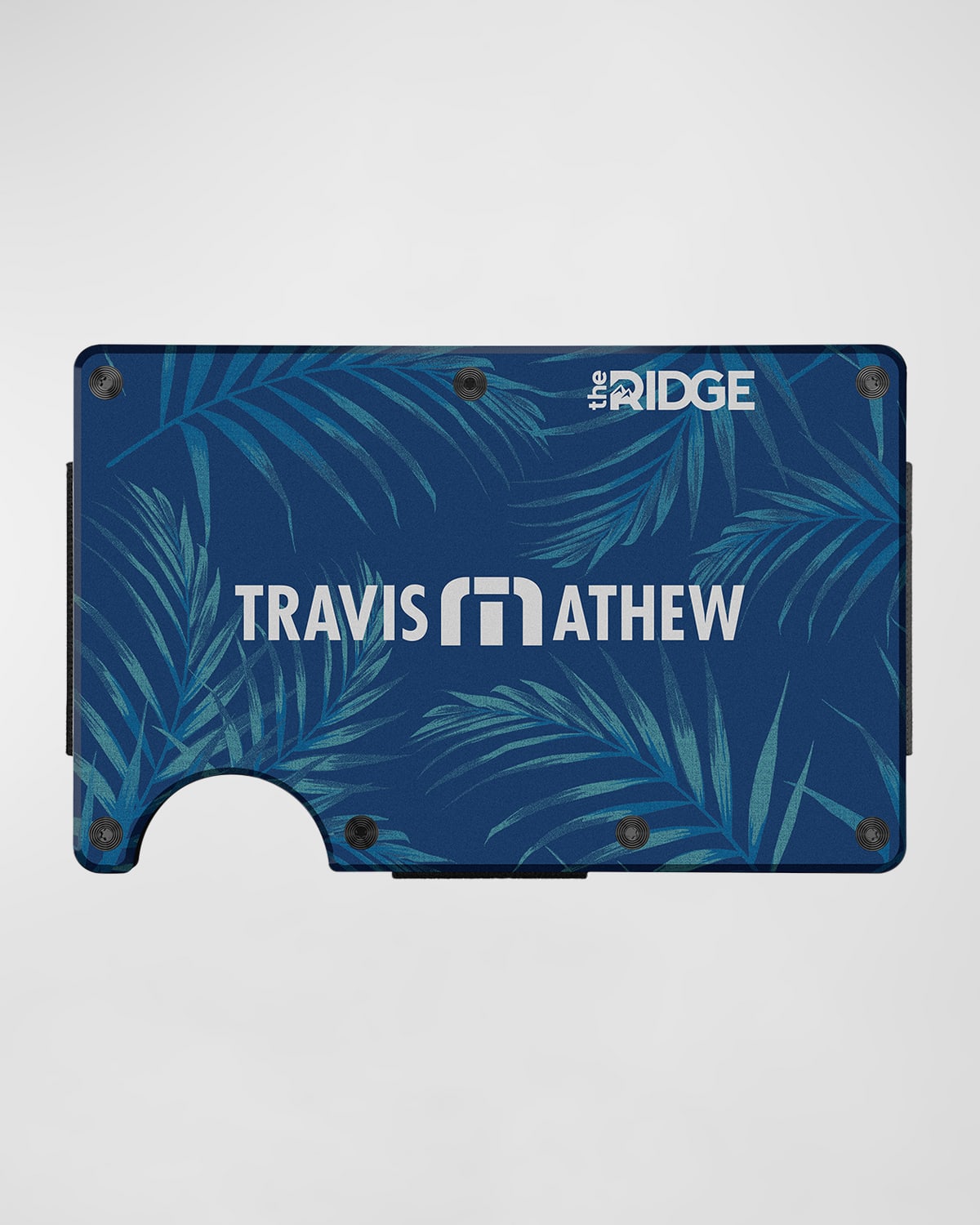 The Ridge X Travis Mathew Men's Aluminum Wallet With Cash Strap In Floral