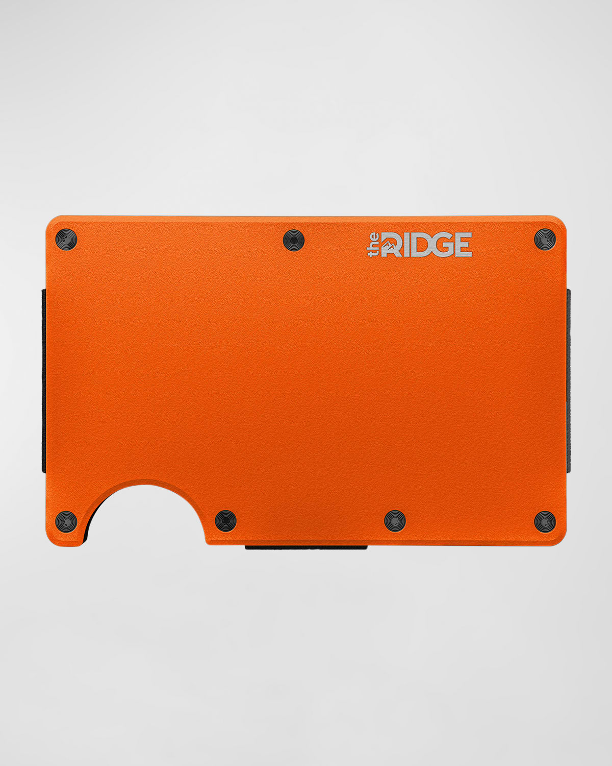The Ridge Men's Matte Titanium Wallet With Cash Strap In Basecamp Orange