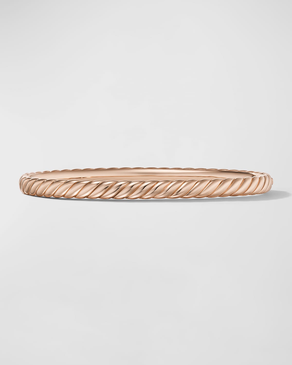 David Yurman Sculpted Cable Bracelet in 18K Rose Gold, 4.5mm, Size M