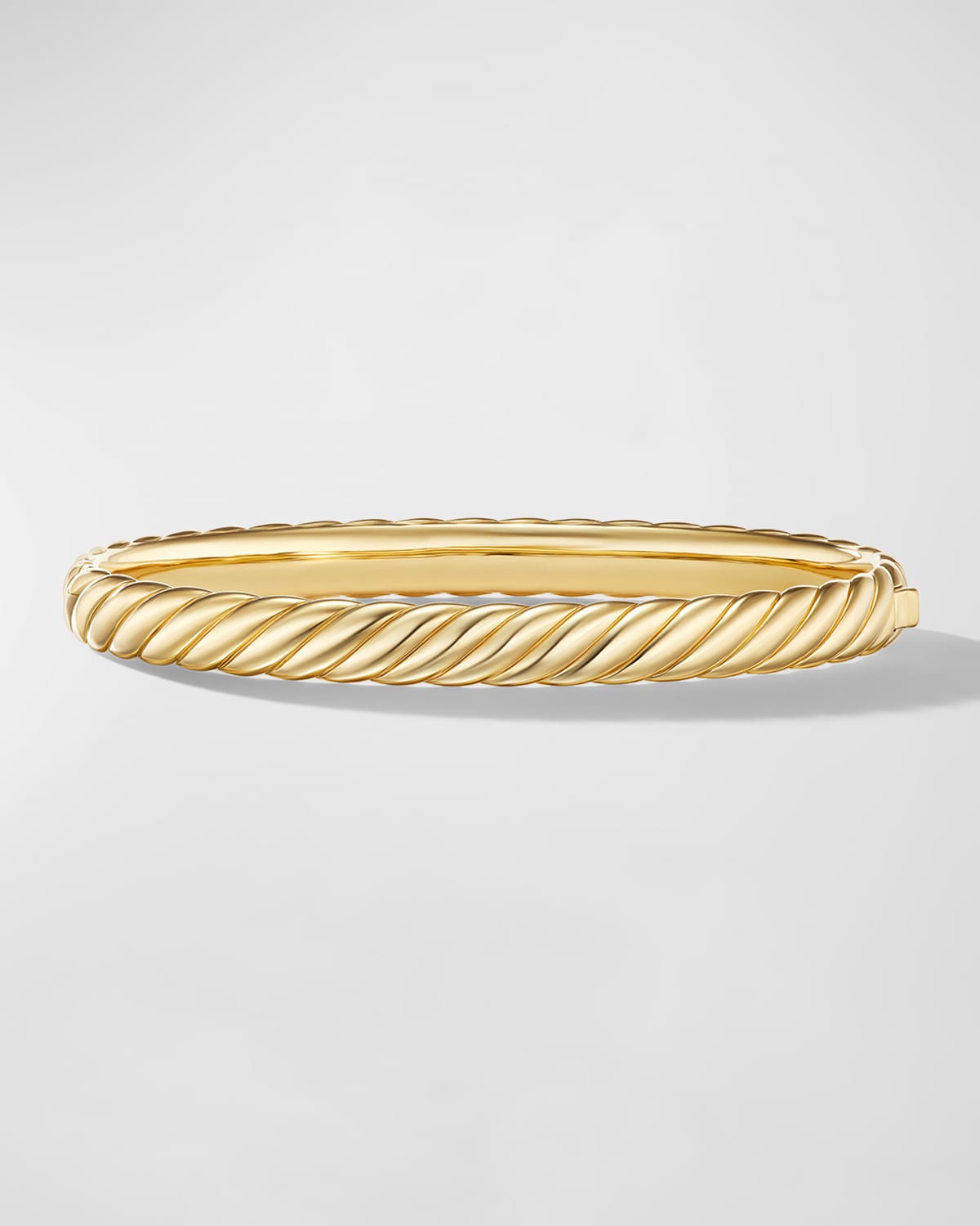 David Yurman Sculpted Cable Bracelet in 18K Gold, 6mm, Size L