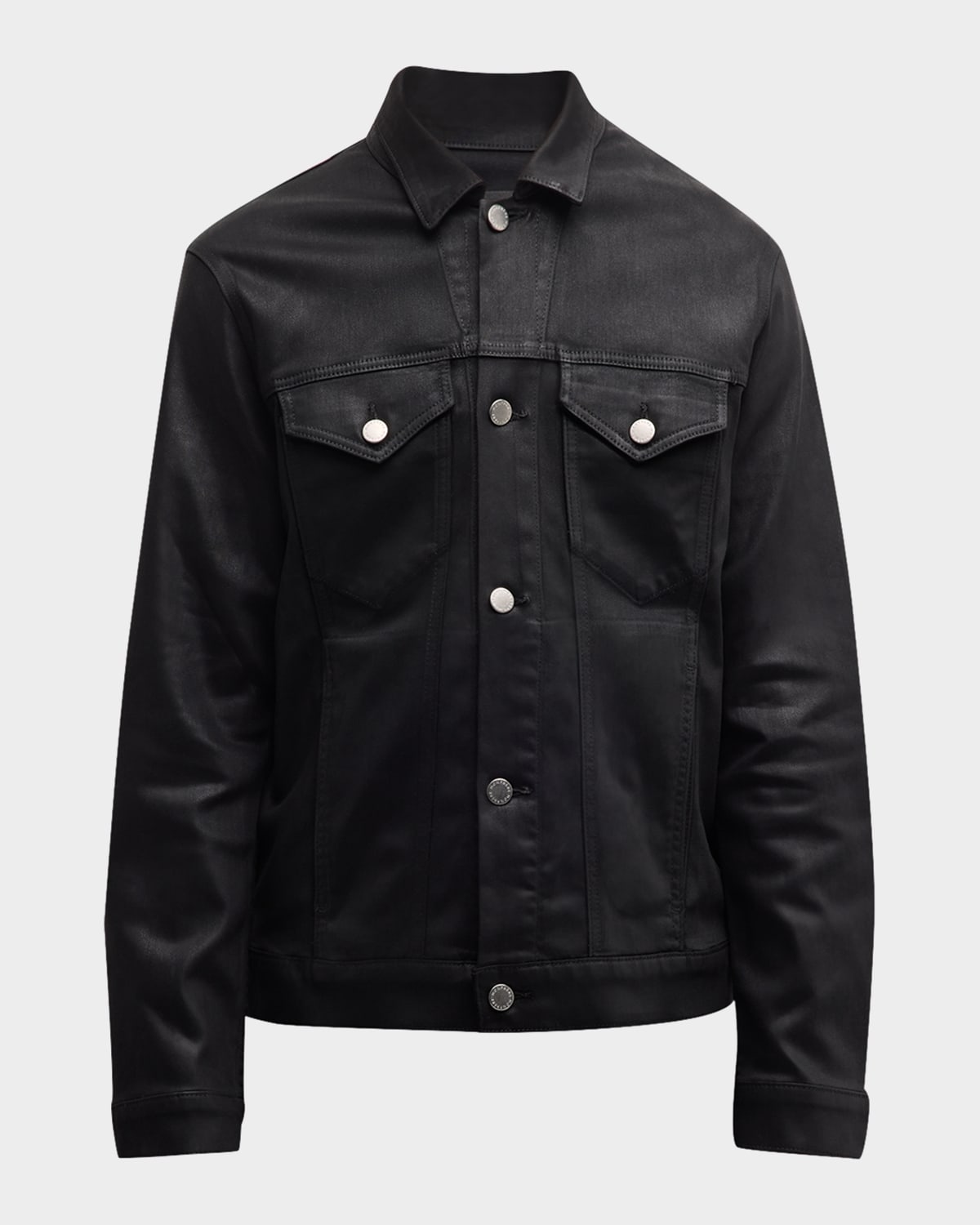 Sandro leather trucker hot sale jacket
