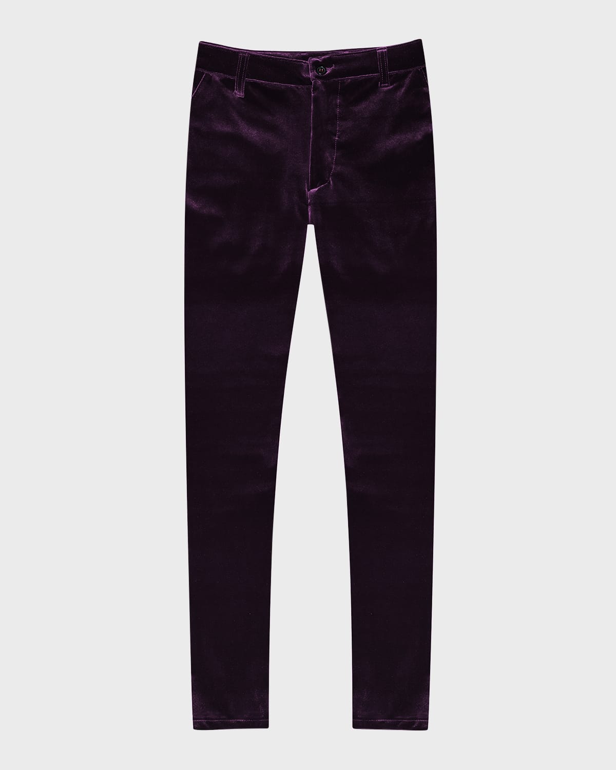 Shop Monfrere Men's Hugh Velvet Pants In Velvet Violet