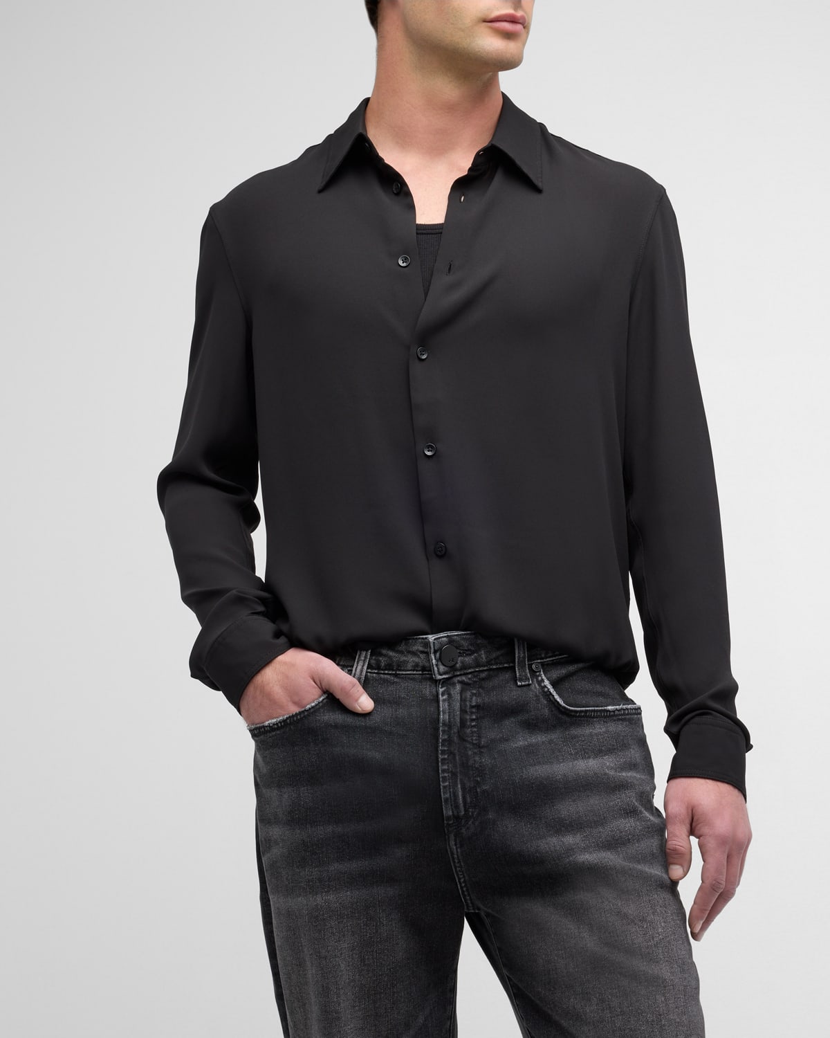 Shop Monfrere Men's Ford Button-down Shirt In Noir