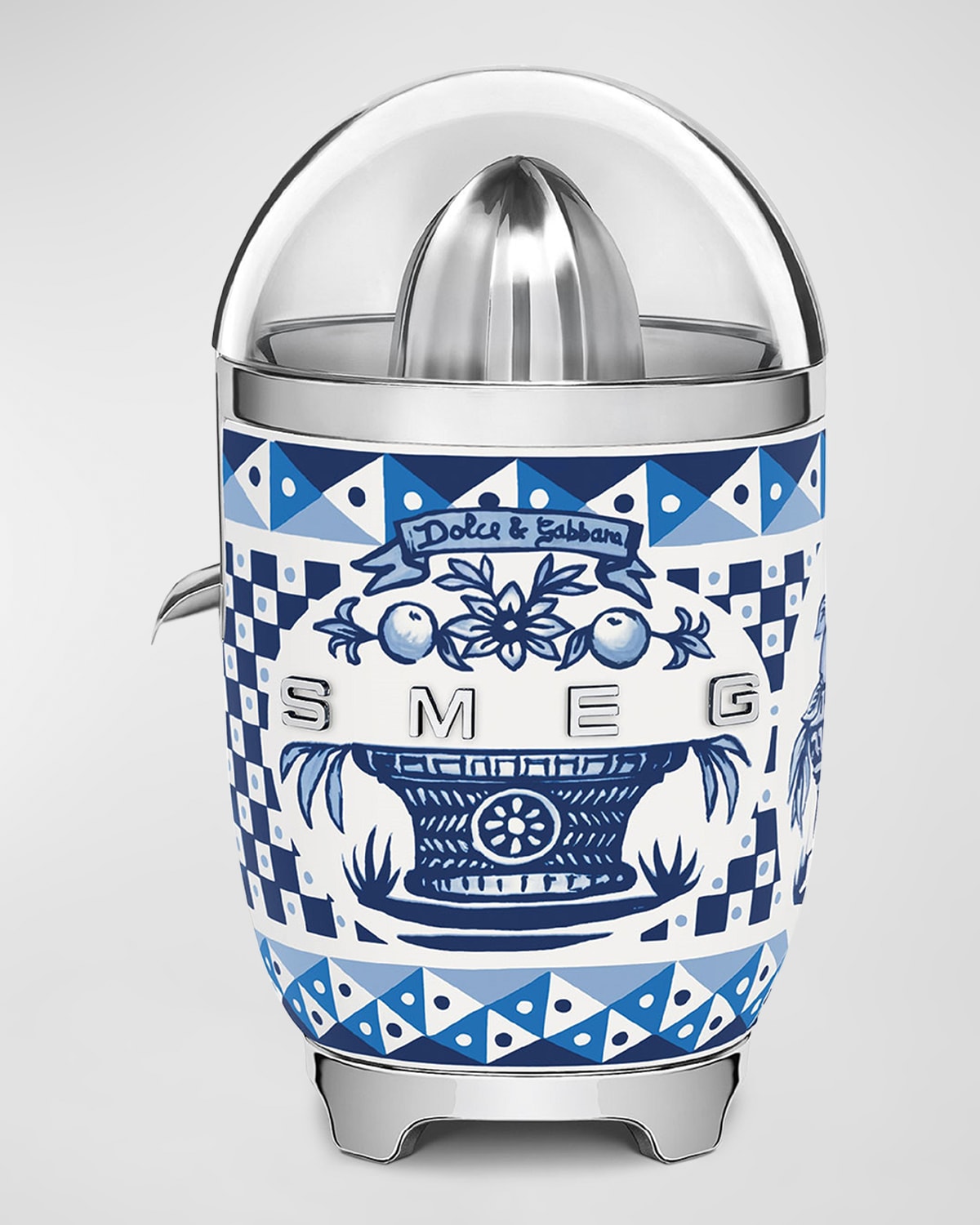 Smeg X Dolce & Gabbana Blu Mediterraneo Citrus Juicer In Blue