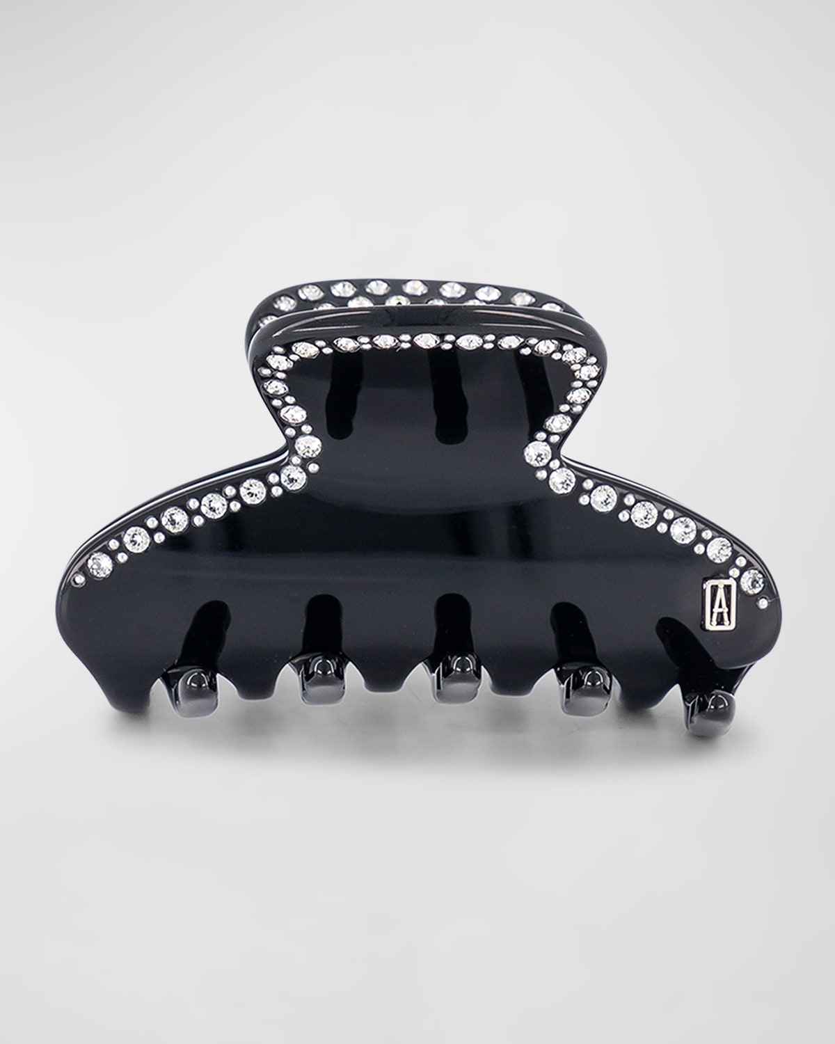 Shop Alexandre De Paris Swarovski Crystal Small Jaw Hair Clip In Black