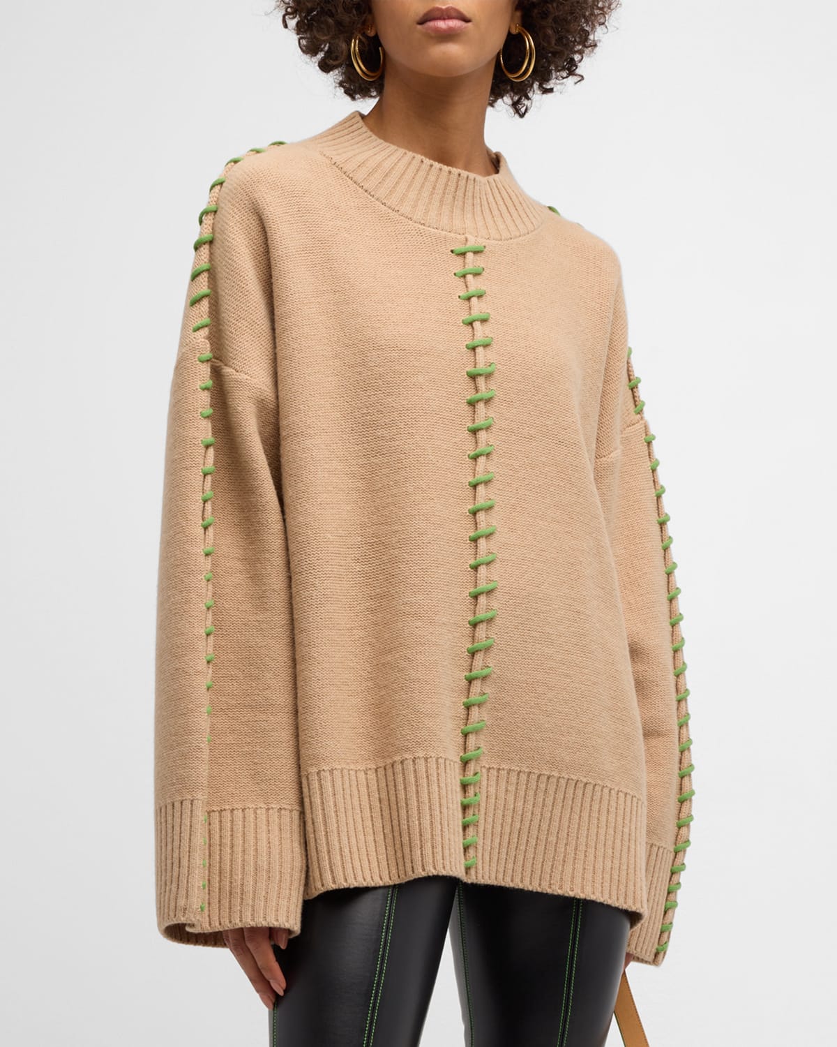 SIMON MILLER LEITH OVERSIZED LACE-UP jumper