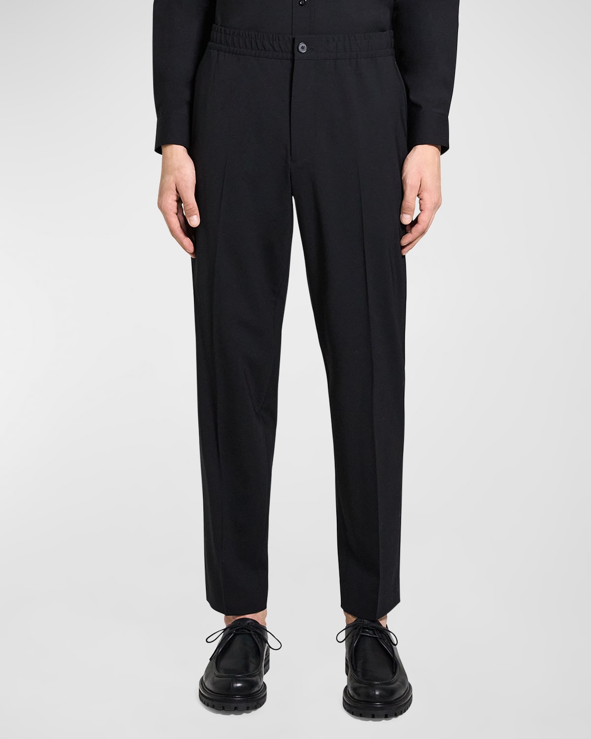 Theory Men's Mayer Stretch Wool Pants In Black