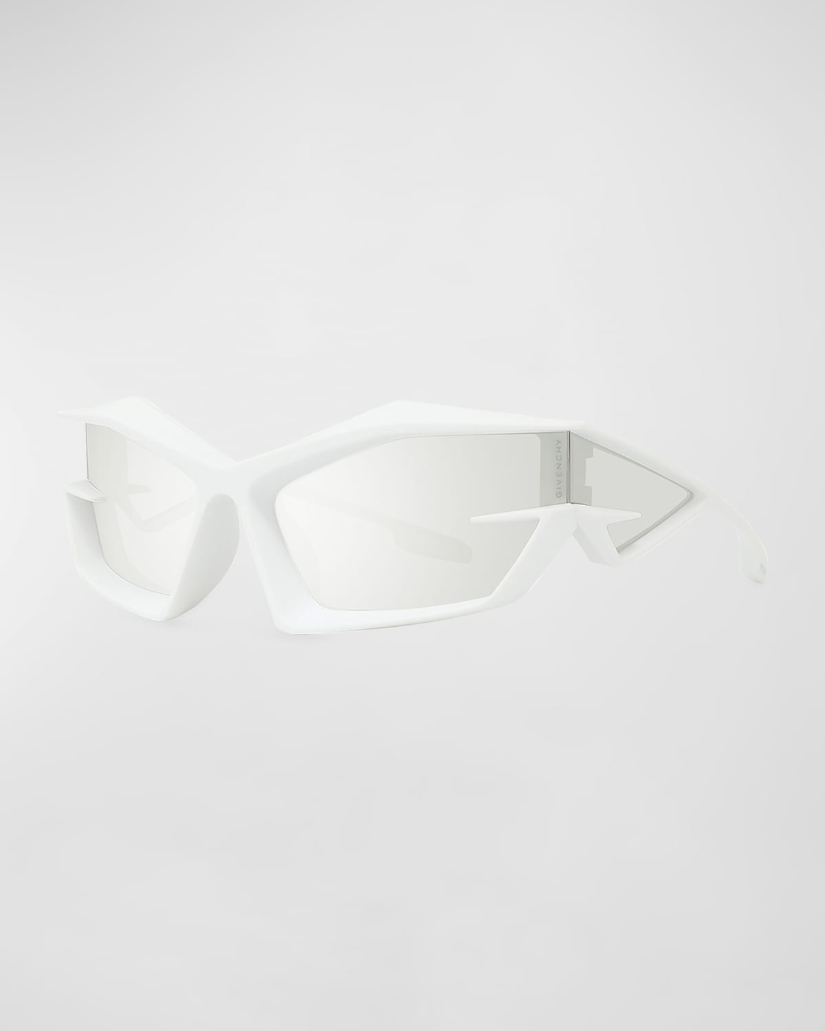 Givenchy Men's Giv Cut 69mm Geometric Sunglasses In White Smoke Mirro