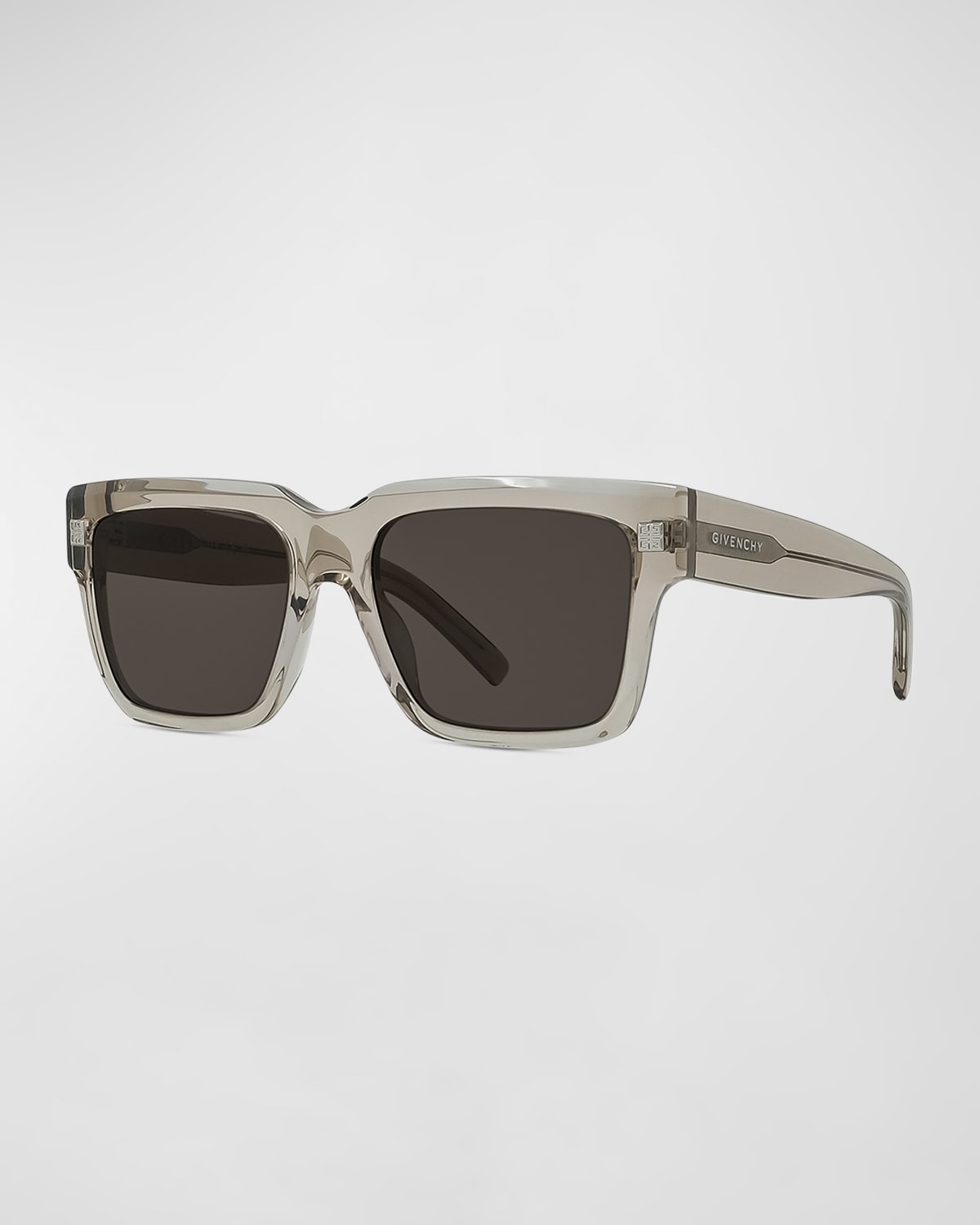 Givenchy Men's Gv Day Acetate Square Sunglasses In Shiny Light Brown