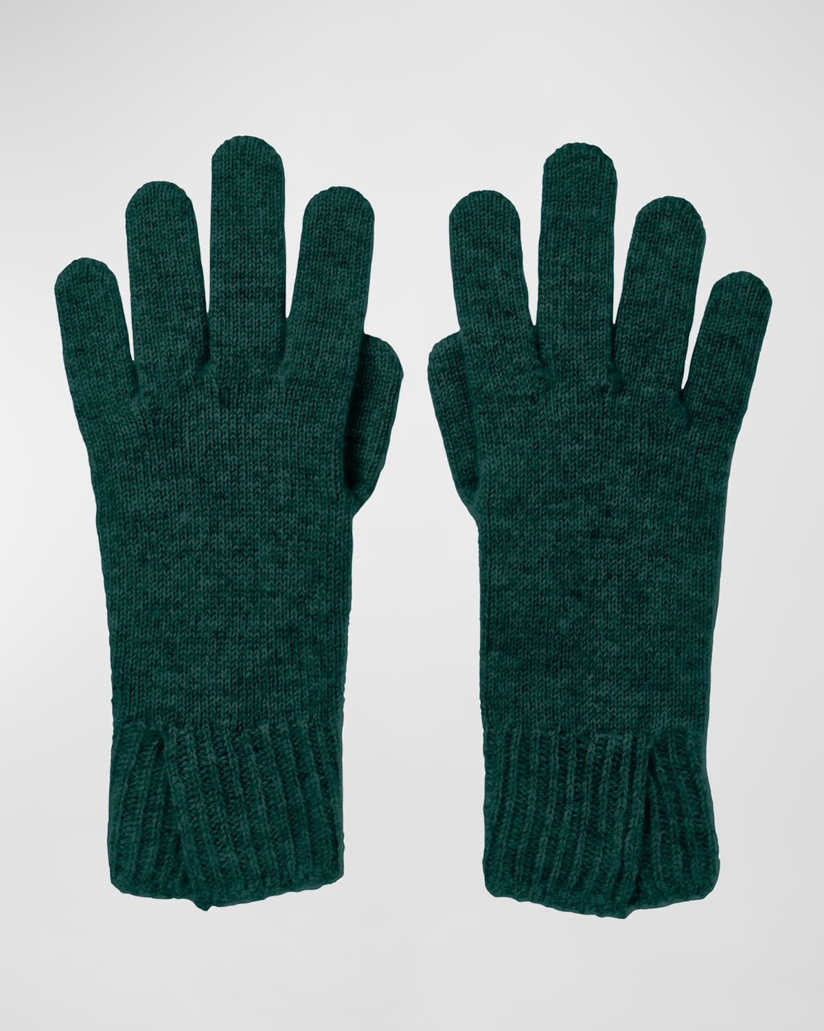 Johnstons Of Elgin Green Split Cuff Cashmere Gloves In Mallard