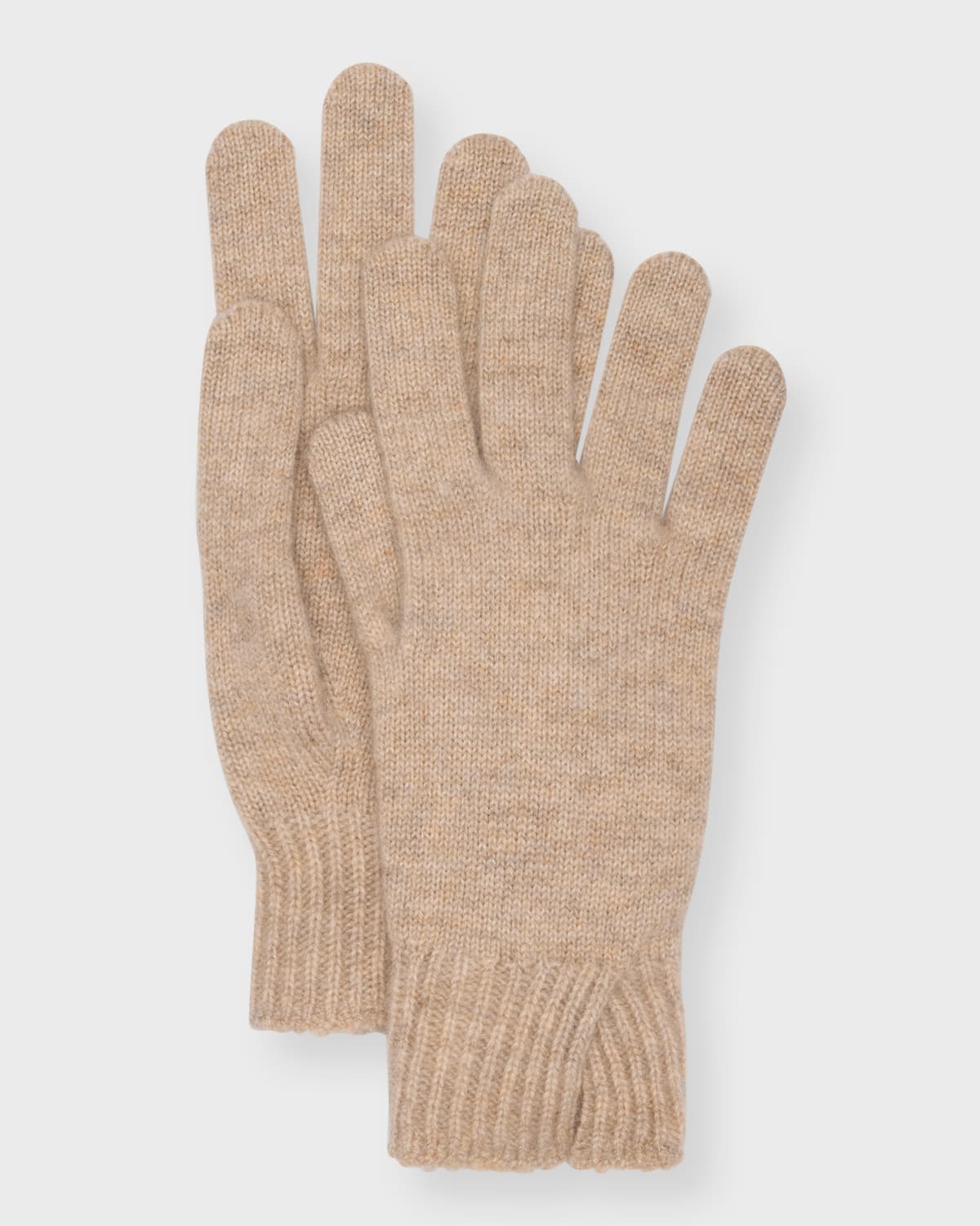 Johnstons Of Elgin Split Cuff Cashmere Gloves In Oatmeal