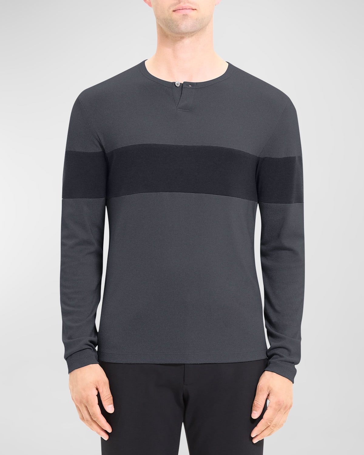 Theory Contrast Stripe Sweater In Pstl Melng