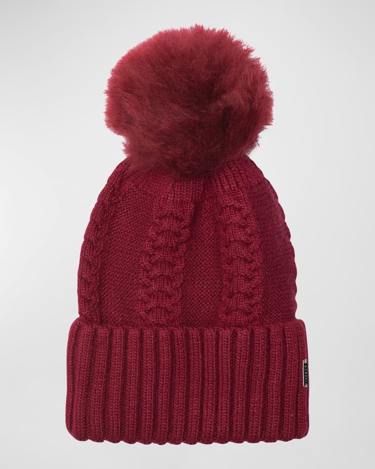 Knit Toscana Lamb Pom Beanie
