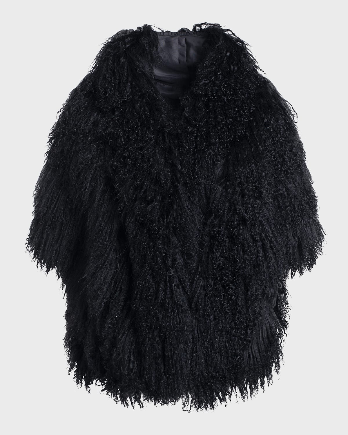 Gorski Mongolian Lamb Stole In Black