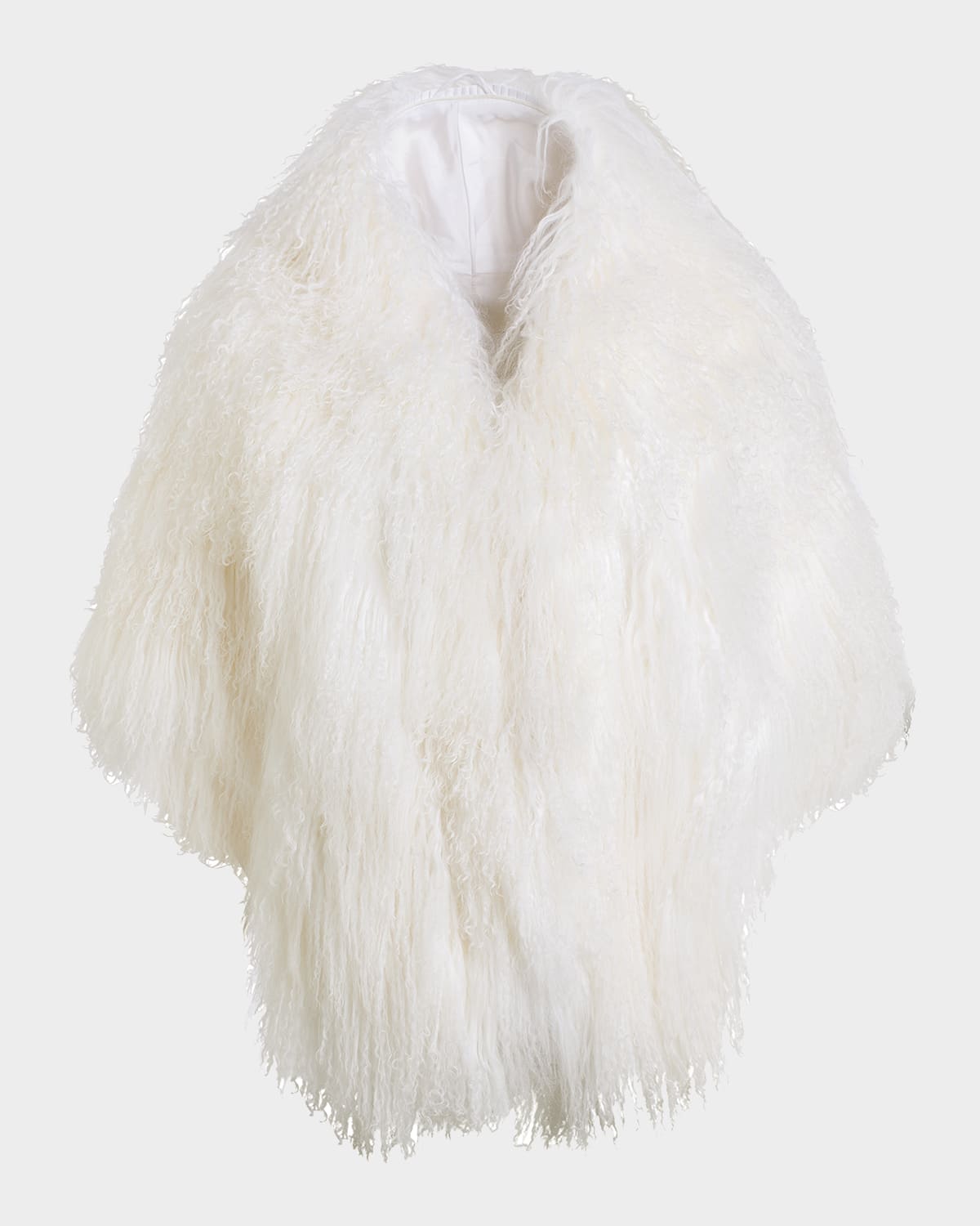 Gorski Mongolian Lamb Stole In White