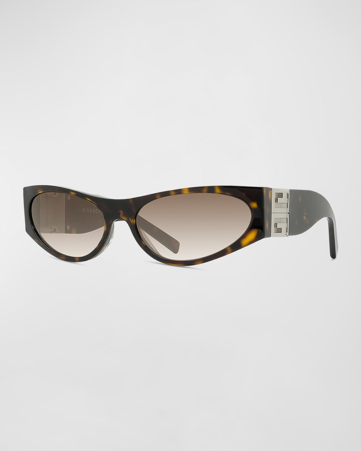Givenchy 4g Acetate Cat-eye Sunglasses In Dark Havana